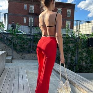 Donni Rib Kick Flare - Red SMALL